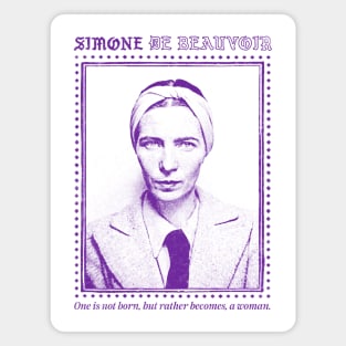 Simone de Beauvoir // Retro Style Design Magnet